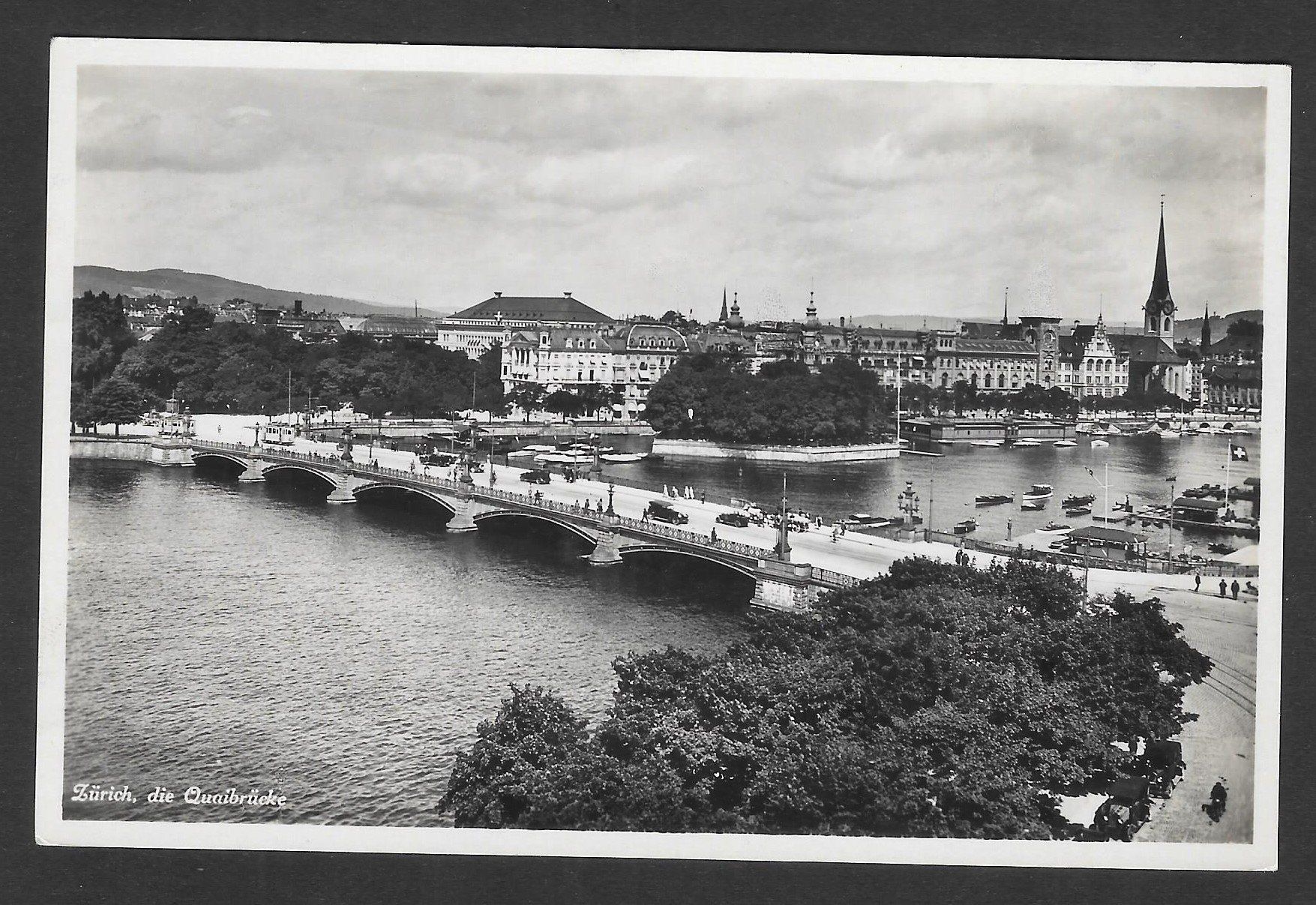 Ansichtskarten: Zürich Quaibrücke – Gebraucht aus Olten von clotaldi