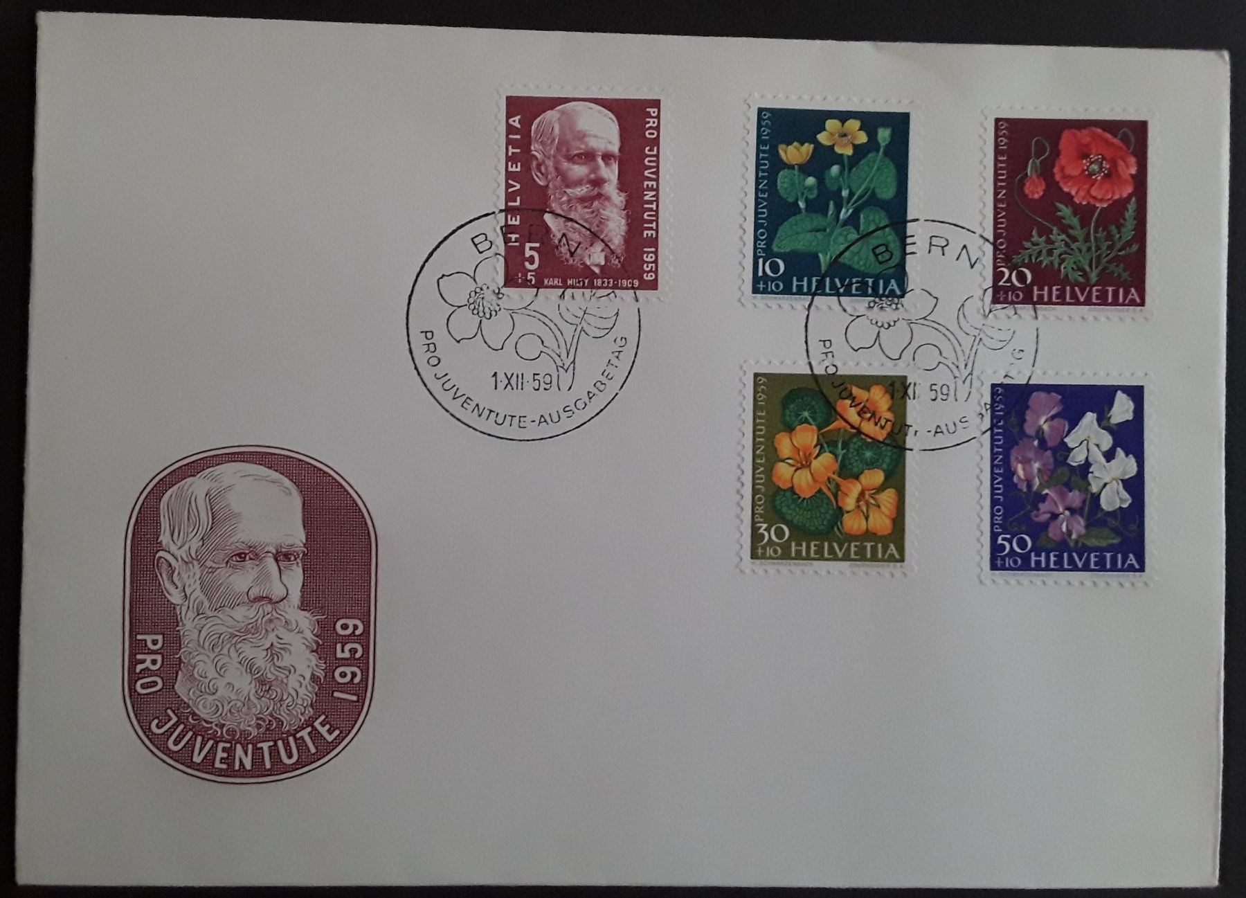Tous les timbres: 1957-1959: Pro Juventute 3 FDC – D'occasion à Walperswil par Tcheidi 2