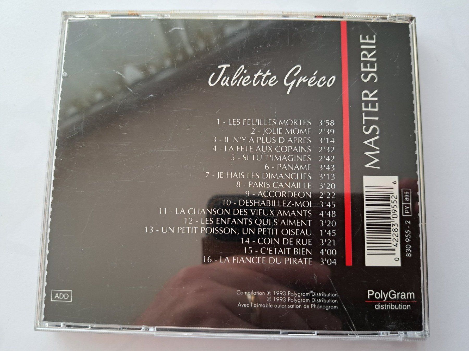 CD: Cd Juliette Gréco  - Master Série  – Usato da Pully venduto da bro_n52j 1