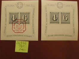 1943 W14 2 BLOCKS , POSTFRISCH +( FDC 26.II.43. SBK 140.00)