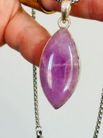 51Cts Pink Kunzite Gemstone Marquise necklace 38x17mm