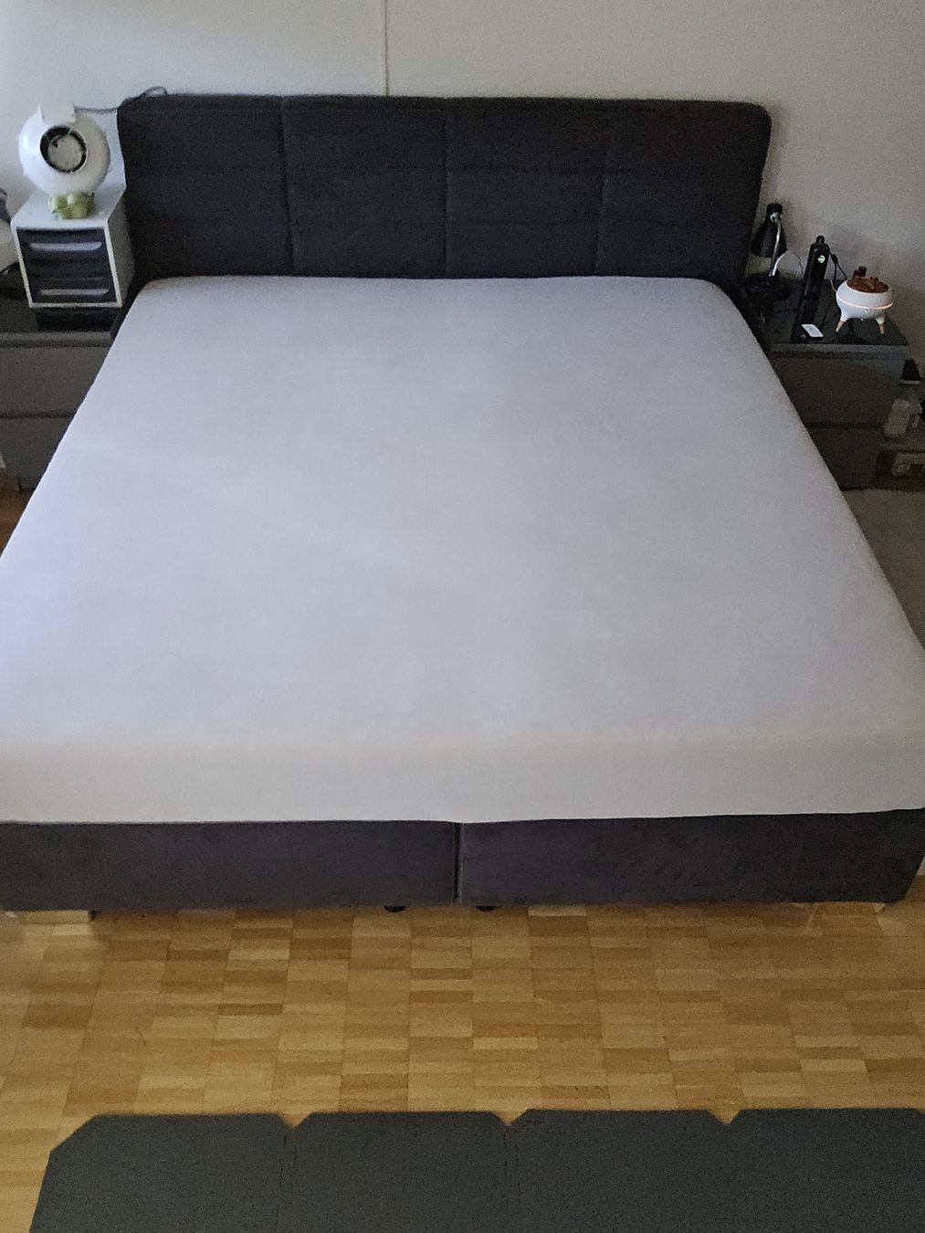 Pfister Letti: Boxspringbett mit Kopfteil dunkelgrau 180x200cm – Nuovo (secondo la descrizione) da embrach venduto da Ser_z8ql