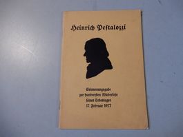 Pestalozzi Gedenkfeier 1927, Erinnerungsgabe, Rarität!