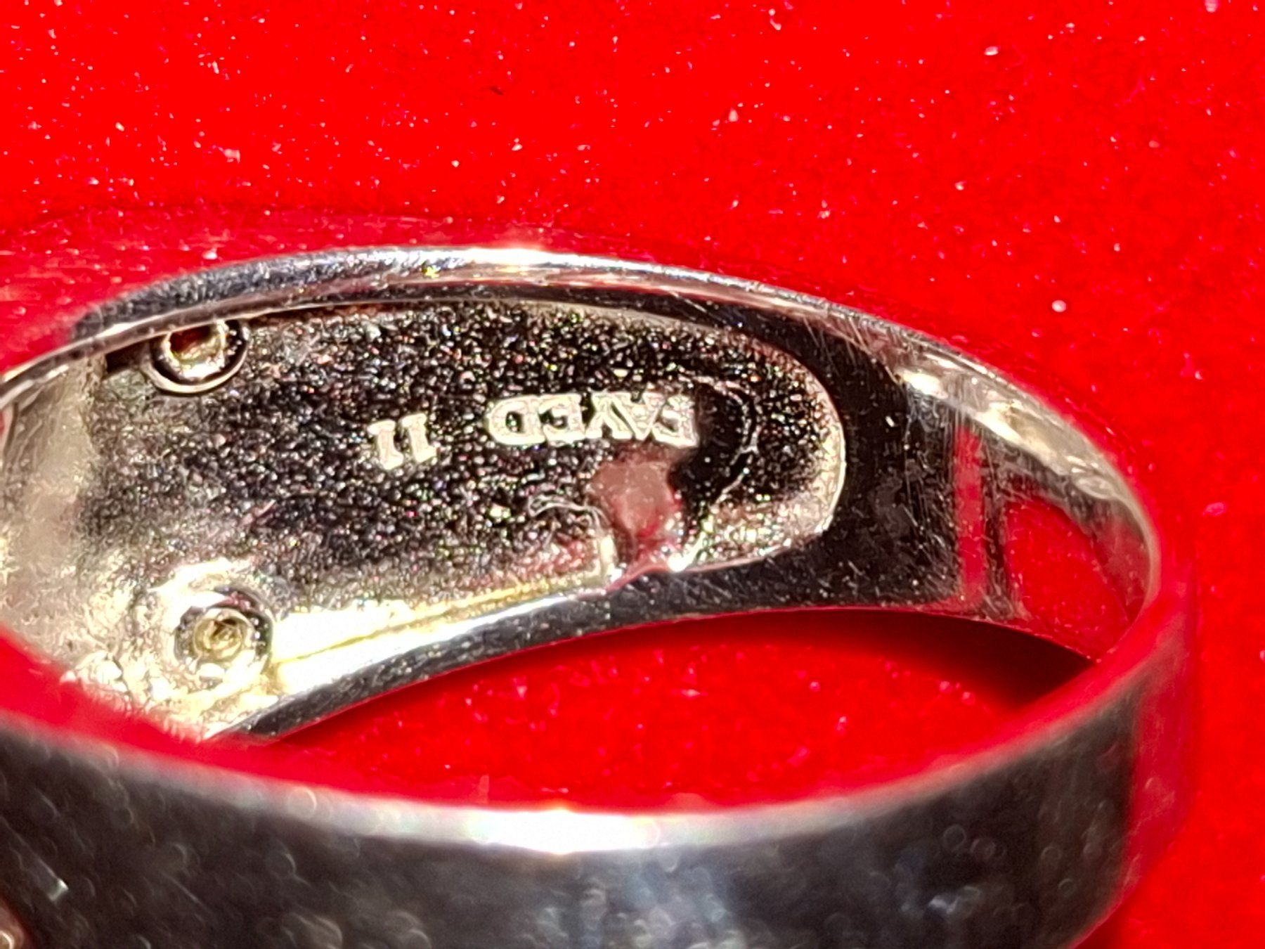 Anelli: Silberring mit rotem Stein,  Top Zustand! – Usato da Schaffhausen venduto da meteor7 4