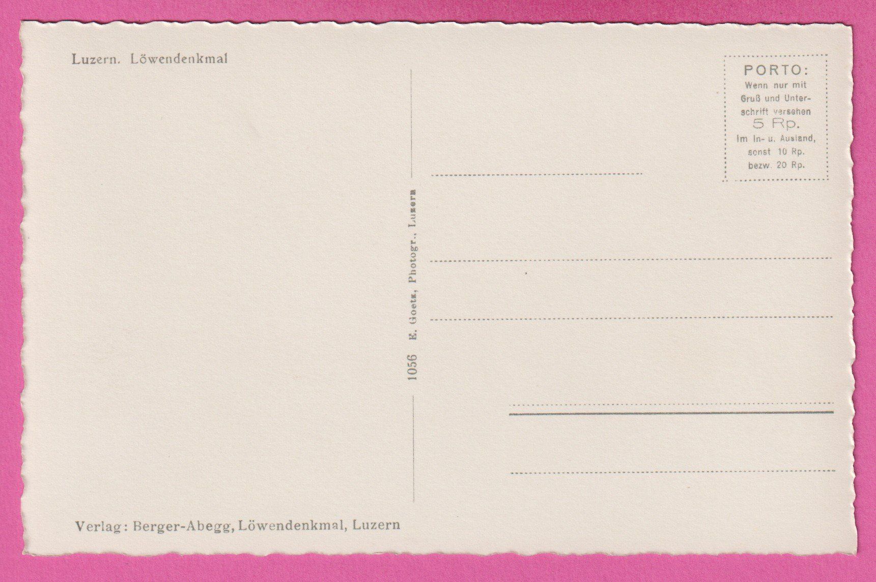 Cartoline postali: Luzern Löwendenkmal – Usato da Einsiedeln venduto da dillie 1