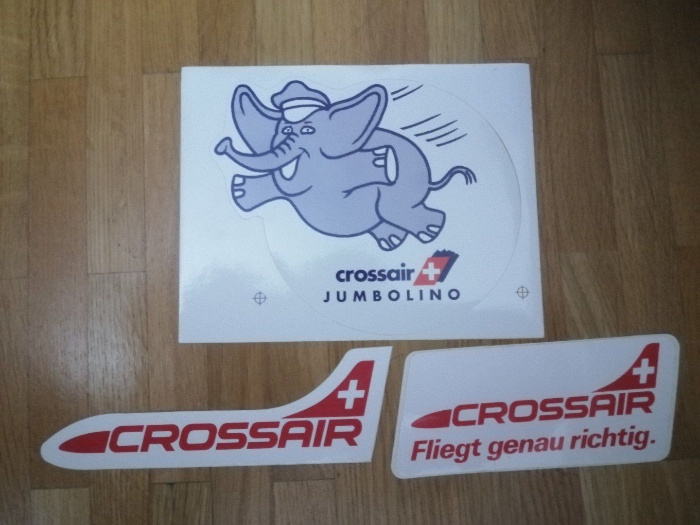 Sticker: 3 x Crossair Kleber / Labels – Usato da Aesch BL venduto da Opirol