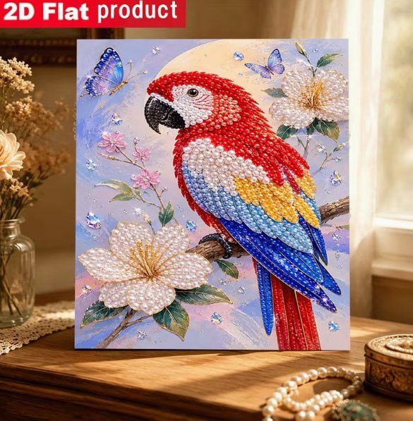 Bastelsets: Diamond Painting Perlen Papagei-8-Perlen-726 – Neu und originalverpackt aus Obergösgen von Diydiamant