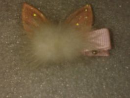haarschmuck,,,haarklips,,,pelz und 2 ohren