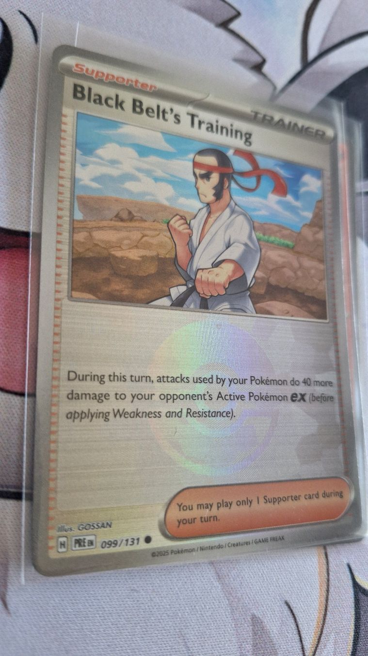Pokémon Carte collezionabili: Black Belt's Training Pokeball Holo - Prismatic Evolution – Usato da Altstätten SG venduto da GGsGameshop 1