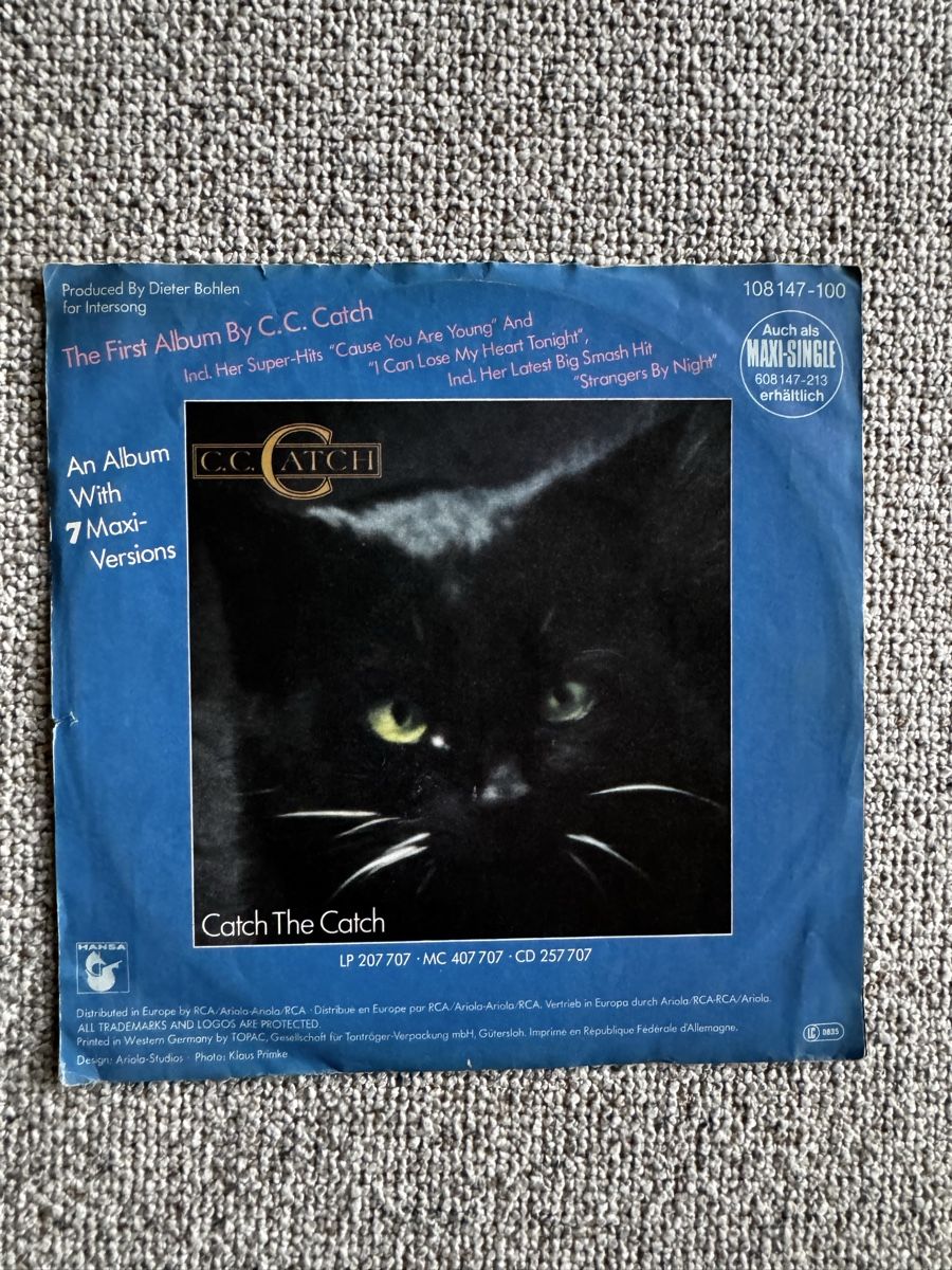 Dischi in vinile: C.C. Catch - Strangers By Night - 7" Single - 80s – Usato da Rorbas venduto da BlackstarRecords 1