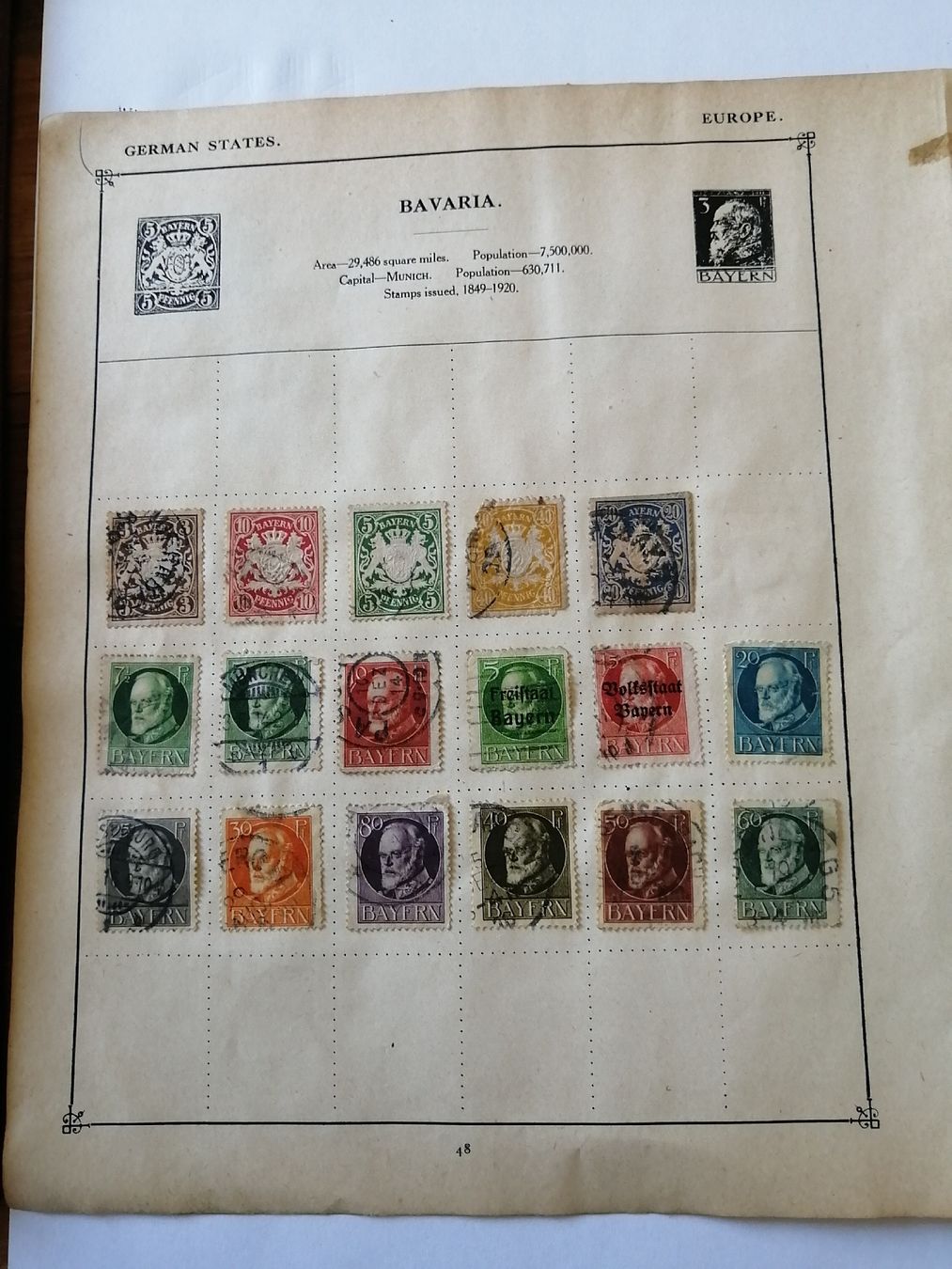Alle Briefmarken: 17mal Bayern – Gebraucht aus Happerswil von tschergi