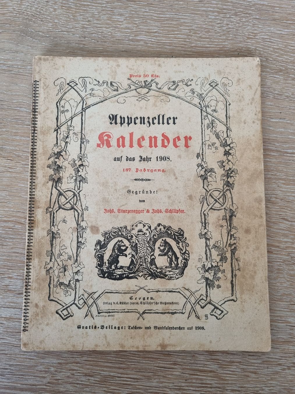 Calendari: 5 Appenzellerkalender ab1901 bis 1909 – Usato da Abtwil SG venduto da danikari 5