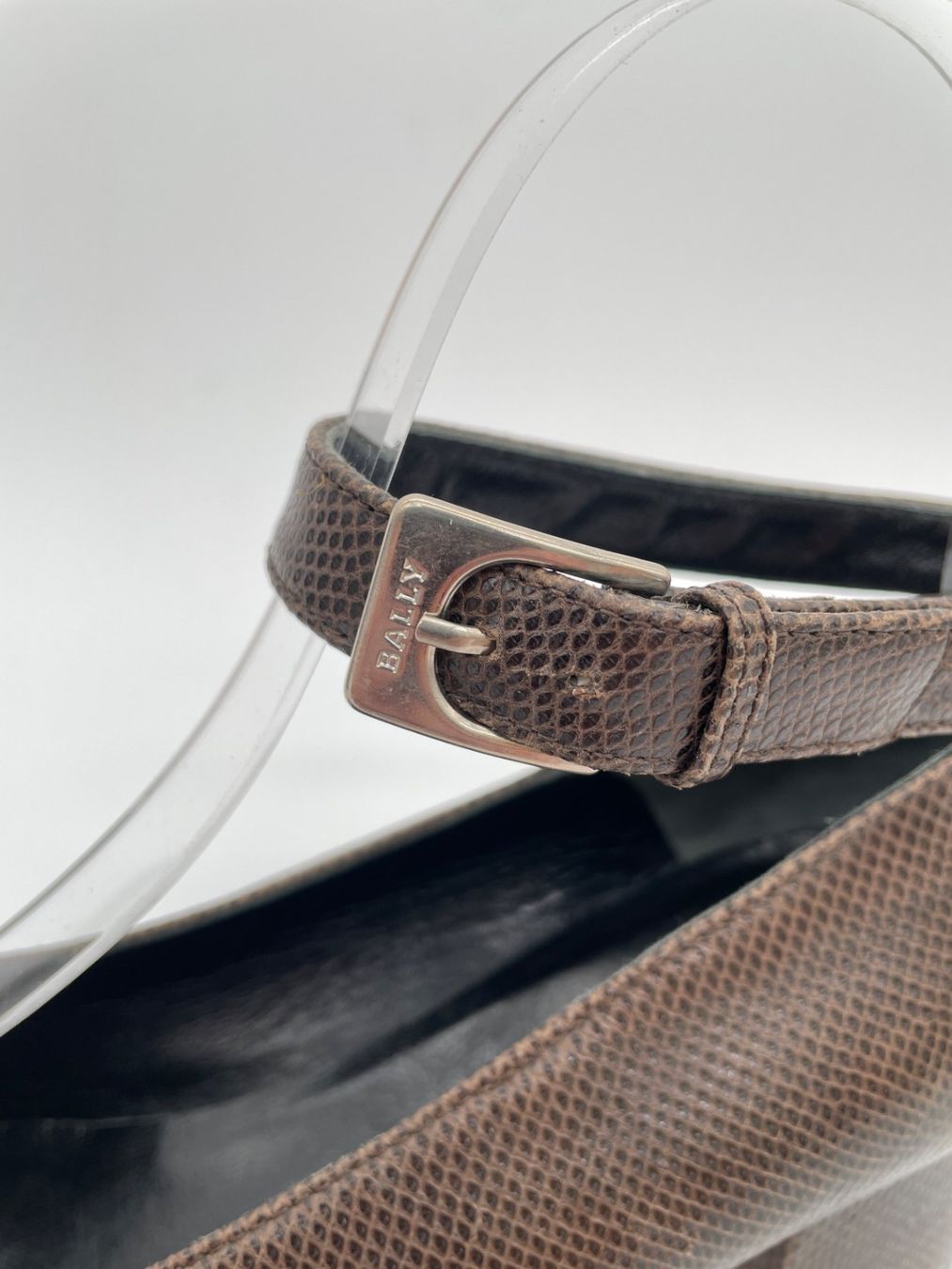 Bally Scarpe da donna: Bally Embossed Leather Ankle Strap Pump EU 37 Braun – Usato da Zürich venduto da shoe_shop 5