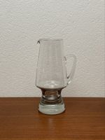 Mundgeblasener Glaskrug massiver Fuss Vintage Wasserkrug