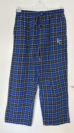 Neu! Pyjamahose aus Baumwolle, blau kariert, Gr. L, Oversize