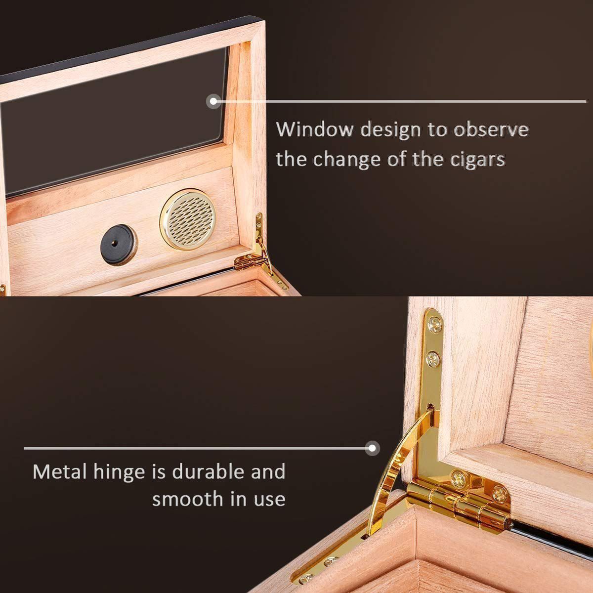 Humidor per sigari: Zedernhumidor Zigarrenbox zu 50Zigarren – Nuovo (secondo la descrizione) da Thun venduto da 365buy 8