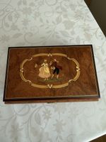 Musik-Schmuckschatulle Holz mit Intarsien 