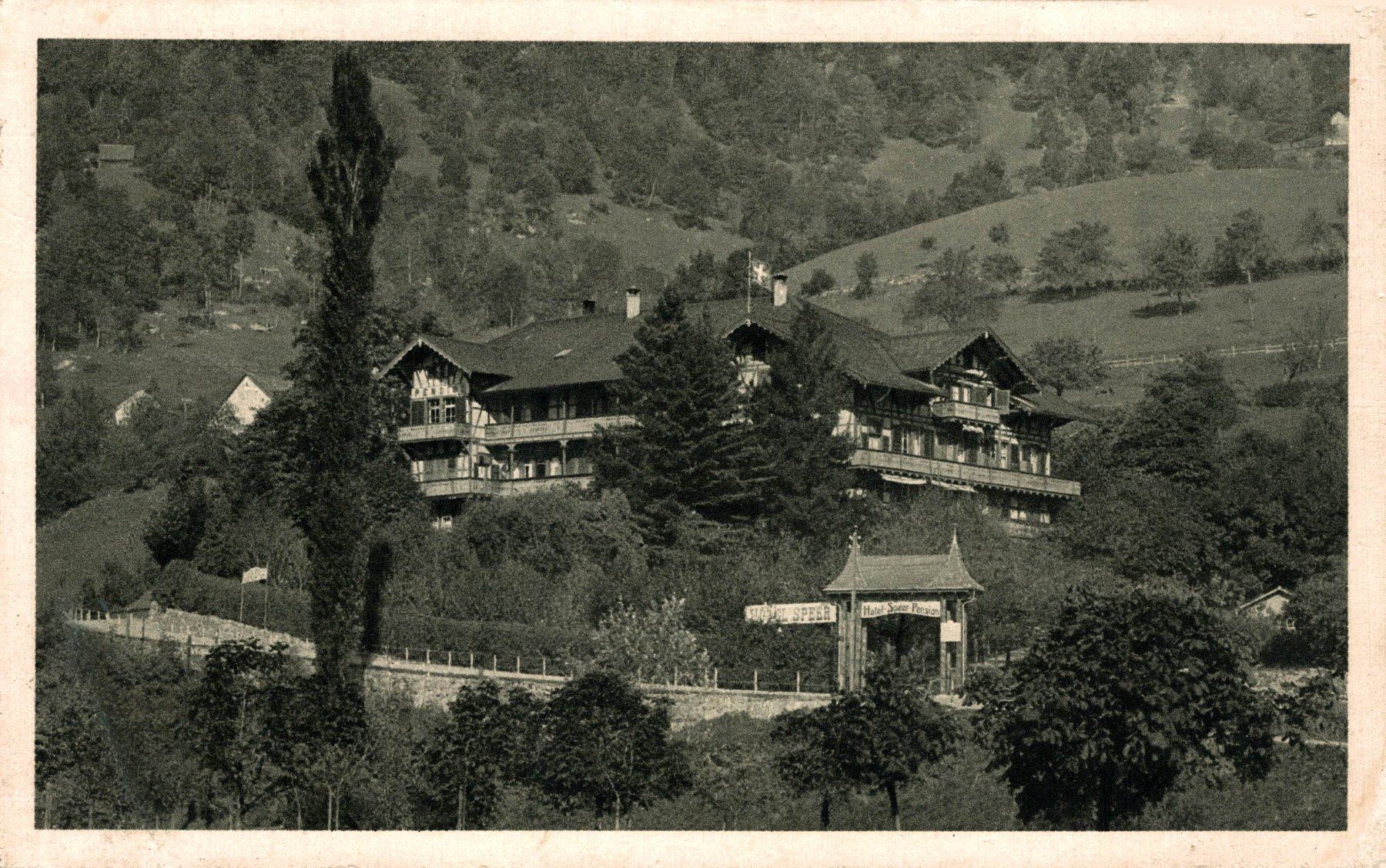 Cartoline postali: Weesen. Hotel Pension Speer – Usato da Bronschhofen venduto da Astore