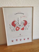 Affiche encadrée «Ville de Lausanne» armoiries 5 quartiers