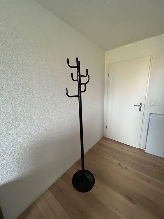 Garderobenständer Schwarz Marmor - Moderner Kleiderständer Mit Doppelsäulen