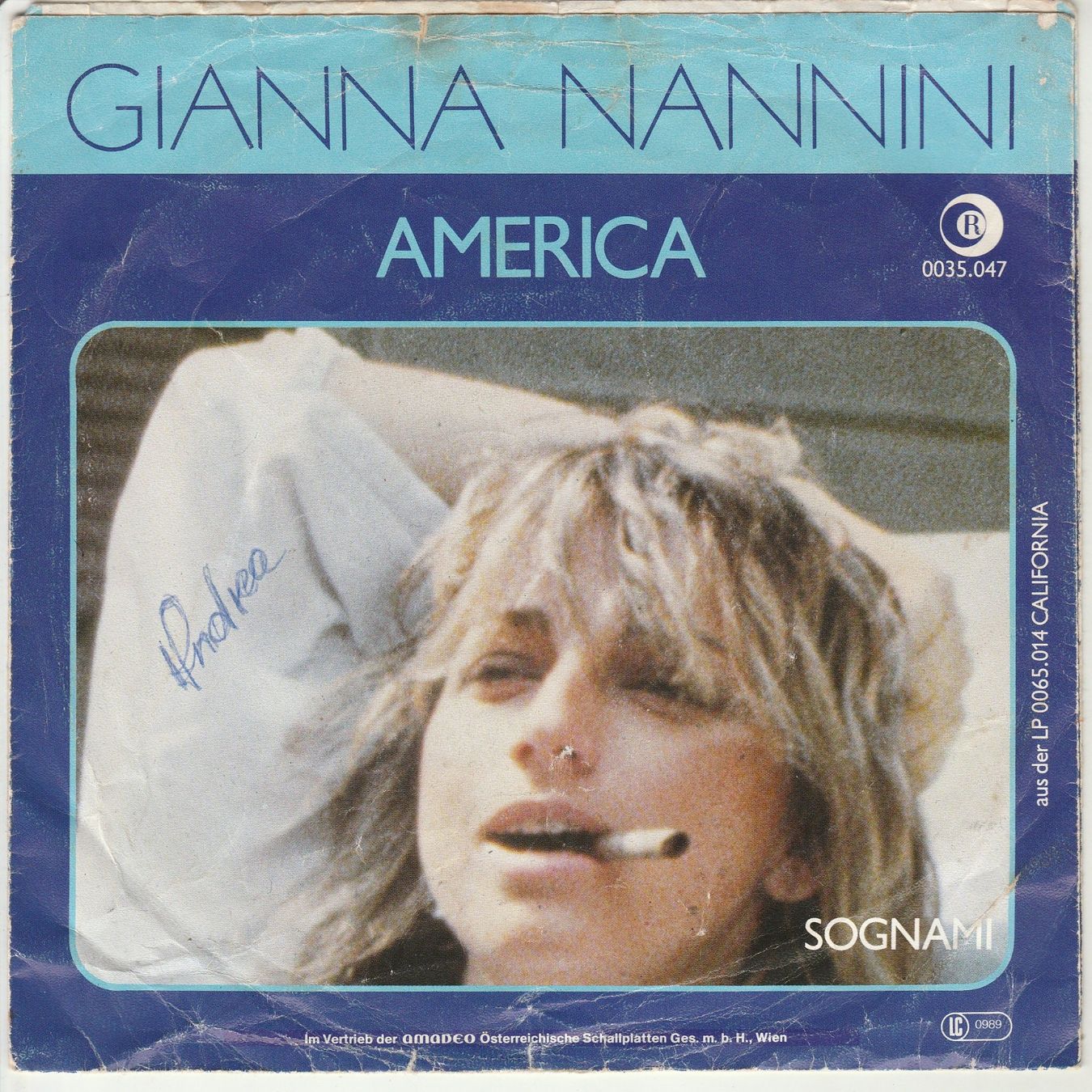 Dischi in vinile: Gianna Nannini - America 7" Vinyl 1978 – Usato da Tübach venduto da JamesStone 1