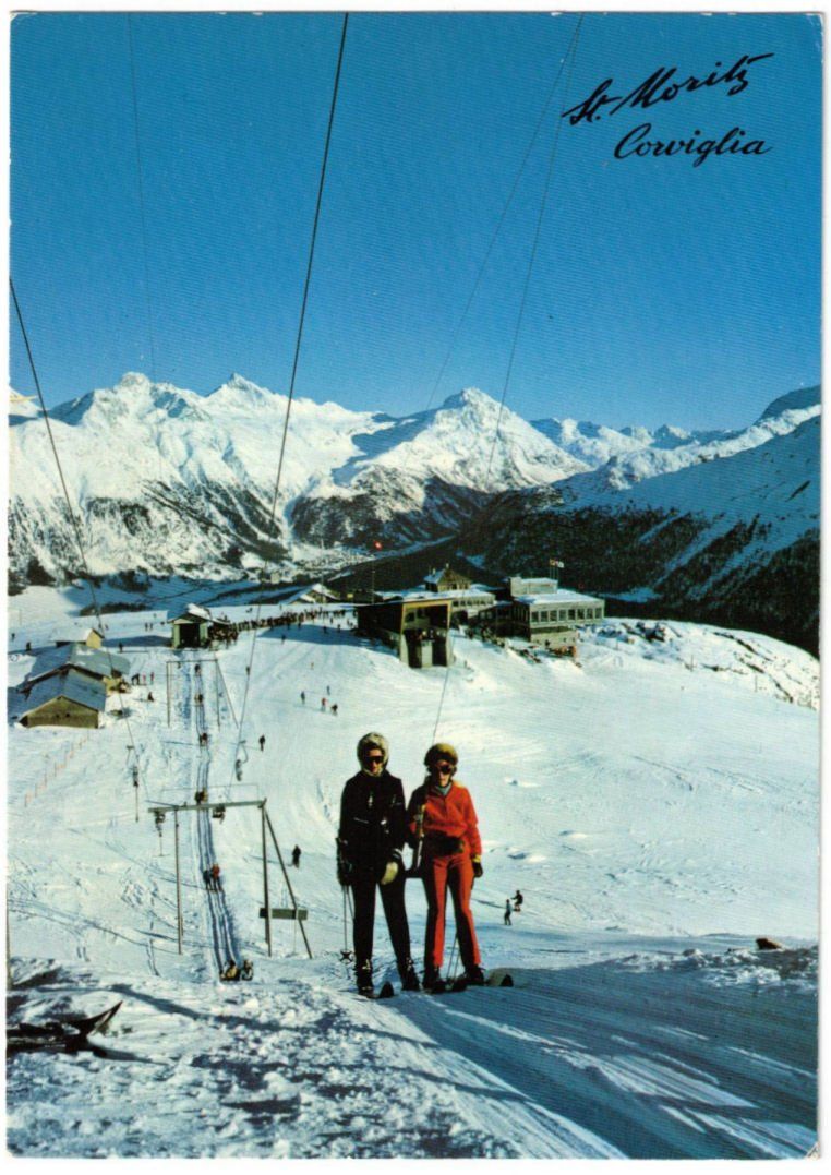Cartoline postali: St. Moritz - Skilift Corviglia – Usato da Binningen venduto da Mountainrider