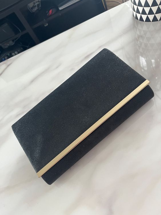 Produktbild von Glitzer Clutch Schwarz – Abnehmbare Kette, Für Hochzeit, Party, Abendtasche