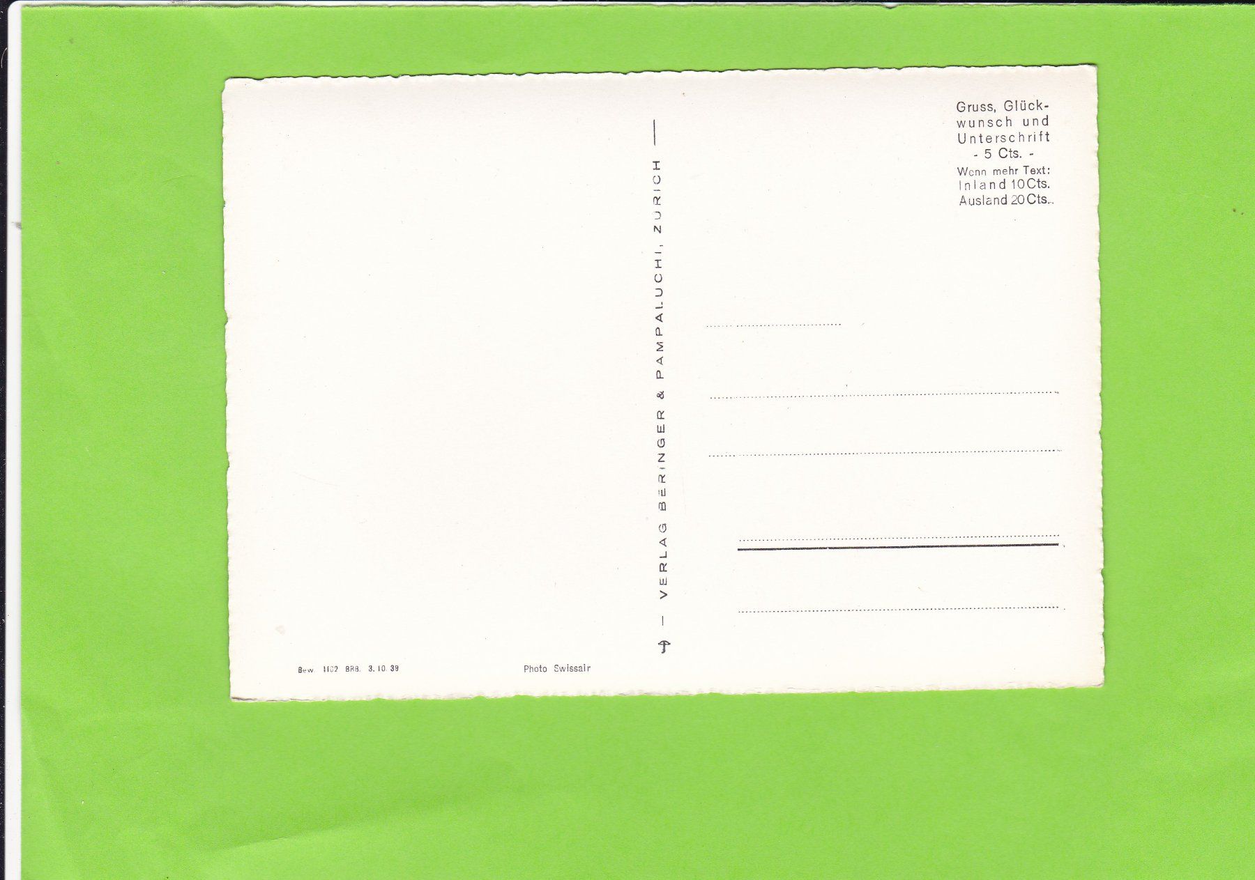 Cartoline postali: Flugaufnahme Zürich – Usato da St. Peterzell venduto da neckertal 1