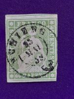 STRUBEL, 40 Rp. Vollstempel SCHIERS/GR,26 C SF braunrot 1955
