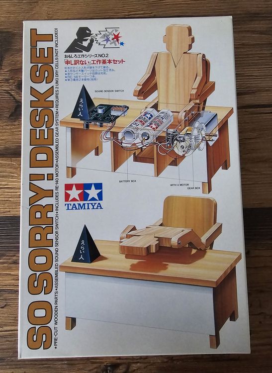 Neues, Super Rares Tamiya O Sorry ! Desk Set Holz 1986 