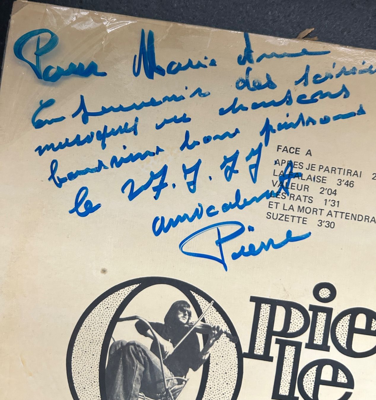 Schallplatten: LP Vinyl PIERRE LE QUEMENT mit Original Widmung – Gebraucht aus Brislach von gre_t5pb 2