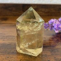 ✲ Citrin Turm ✲ 56mm / 80g aus Brasilien Obelisk Spitze