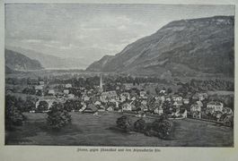 Nidwalden Stans Xylographie von 1907