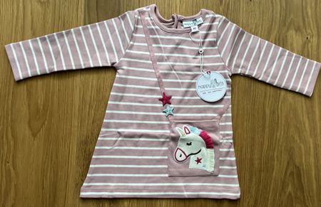 Happy Girls Kleid, Grösse 86, mit Einhorn Applikation, NEU
