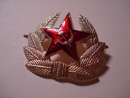 Mützenabzeichen  Sowjetunion, Stern, Hammer + Sichel, Kranz