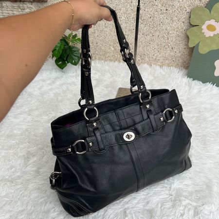 Handtasche Leder schwarz Marke Coach Zustand gut