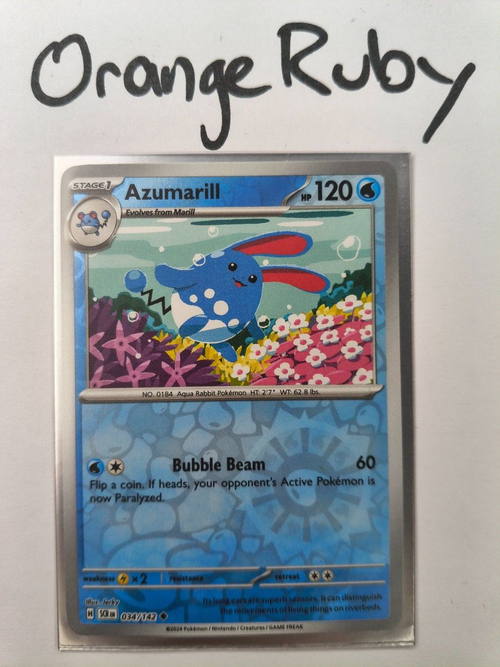 Pokémon Sammelbilder & Trading cards: Azumarill 034/142 REVERSE HOLO Stellar Crown SCR English – Gebraucht aus St. Gallen von OrangeRuby