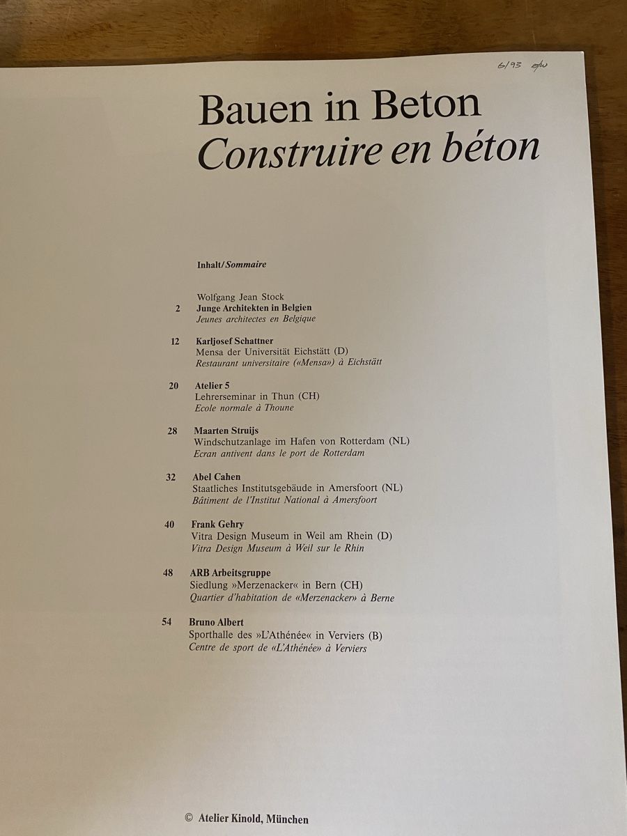 Libri: Bauen in Beton 1990/91 – Usato da Zürich venduto da WWehrle 1