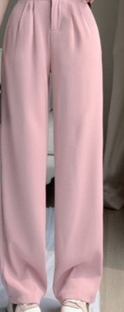 Elegante Wide-Leg-Hose hoch tailliert altrosa Gr. 36