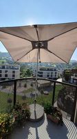 Sonnenschirm quadratisch (230x125cm) mit Standfuss, knickbar