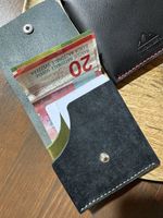 Handgefertigte Leder-Geldbörse