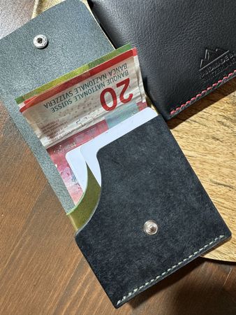 Handgefertigte Leder-Geldbörse