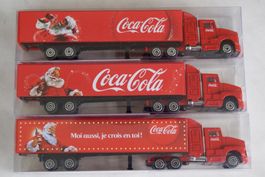 3 Coca-Cola Santa Claus Trucks - neu