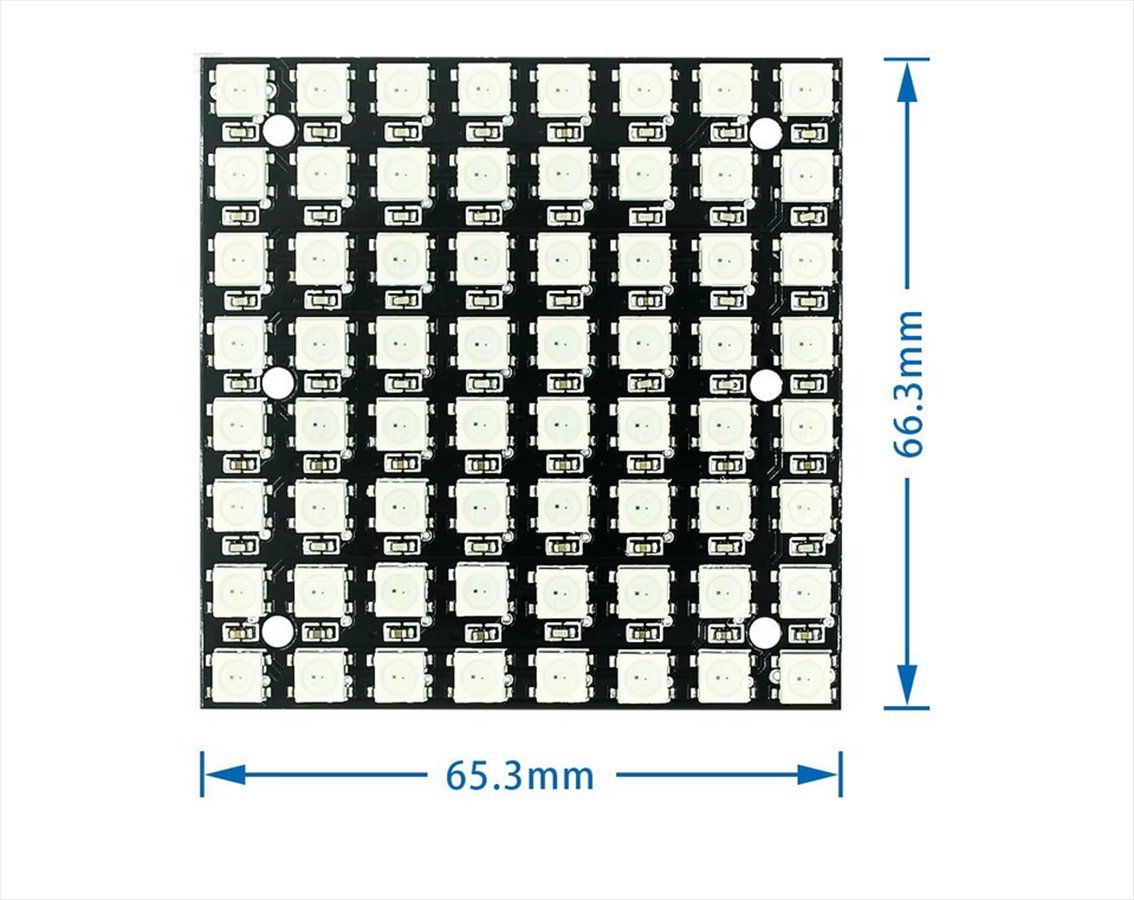 WS2812 smd LED 5050 RGB 8x8 64 LED Matrix for Arduino (Neu (gemäss ...