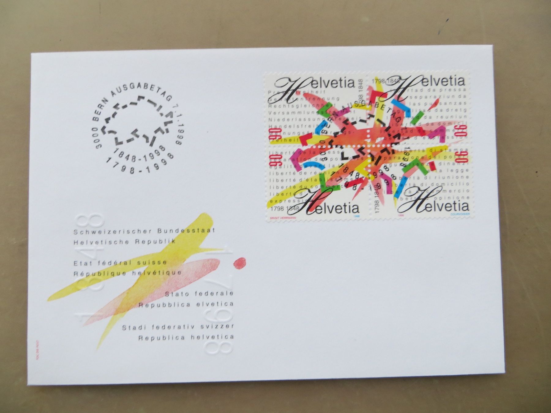 Tutti i francobolli: 5 Briefe FDC Jubiläen Schweiz. Eidgenossenschaft 1990/91 etc – Nuovo (secondo la descrizione) da Basel venduto da 8013 1