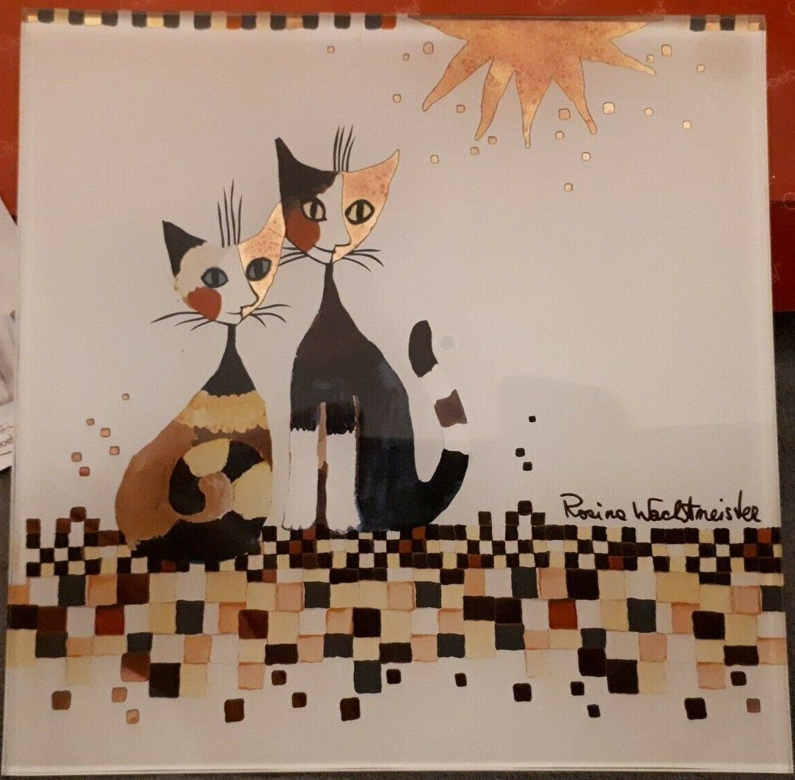 Piatti di portata: 2 Katzen Katze DUE AMICI Glas Schale Eckig Quadrat Schwarz – Nuovo e nell'imballaggio originale da Langnau am Albis venduto da Zauberw 1
