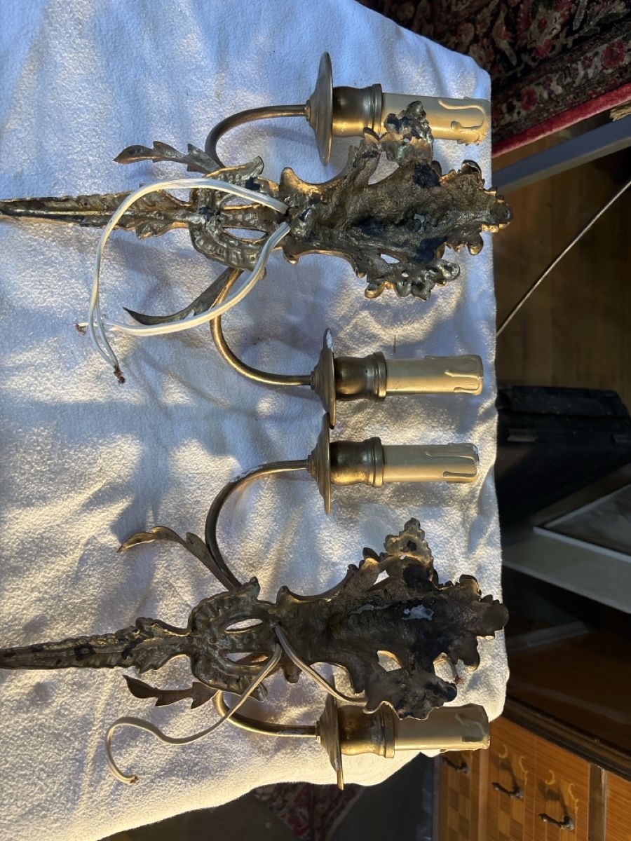 Portacandele: Wandlampen Messing Stil Barock 2 Arme 2 Stk – Usato da Niederhasli venduto da abd_bm8t 5