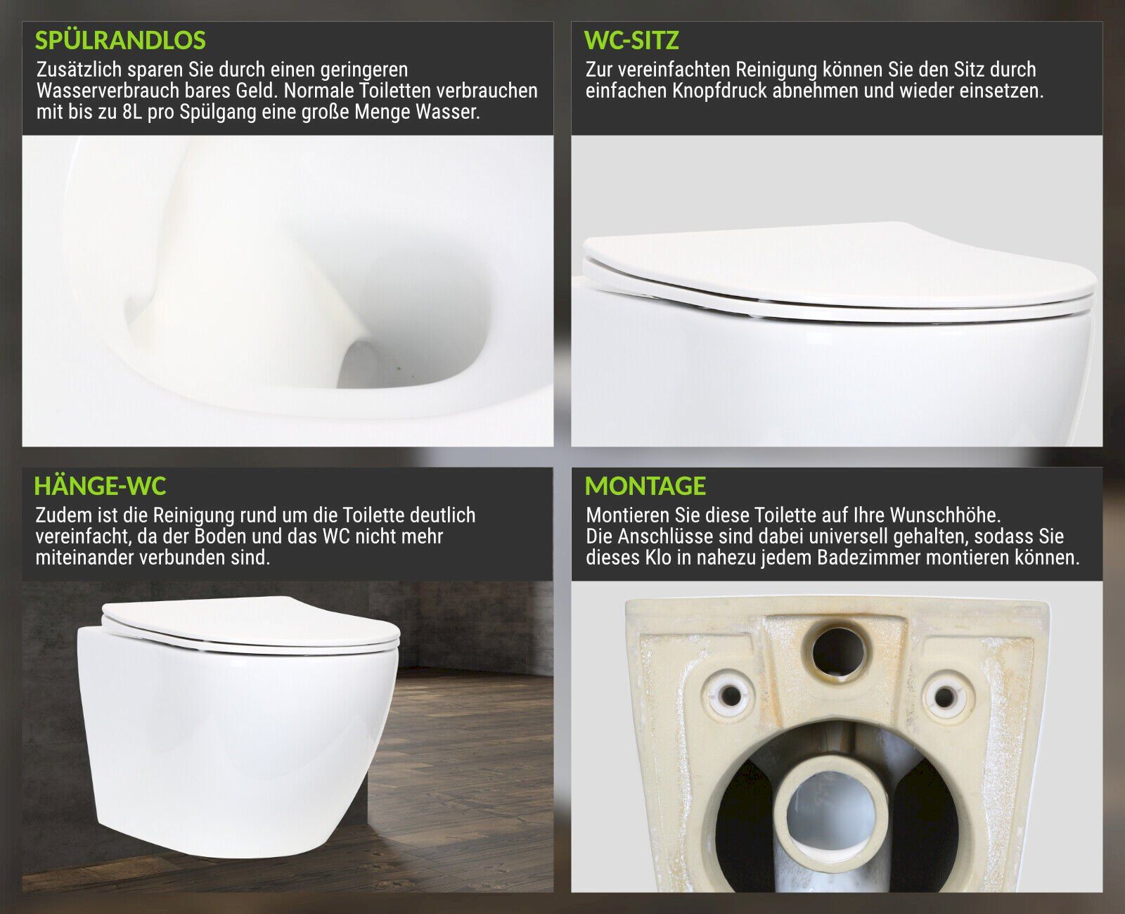 WC: Spülrandloses Keramik Hänge-WC Set – Neu und originalverpackt aus Bottighofen von zaap 4