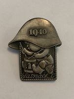 Fasnacht Basel SILBER 1940 Stahlhelm