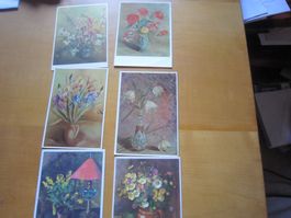 No2 Postkarten Blumen ab 1959